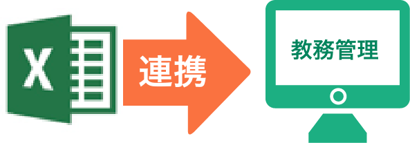 先生たちが使い慣れたエクセルとの連携